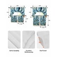 thumbnail image 6 of Ocean Blue Octopus Kitchen Curtains Swag Valance and Tier Curtains Set 24 Inch Length, Summer Watercolor Vintage Coral Rod Pocket Drape Panels Pair Swag Curtain for Bathroom/Cafe/Window, 6 of 6