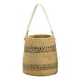 thumbnail image 4 of A&B Home Aztec Pattern Natural and Black Woven Detail Outdoor Basket Planter with Cotton Handle Small, 4 of 4