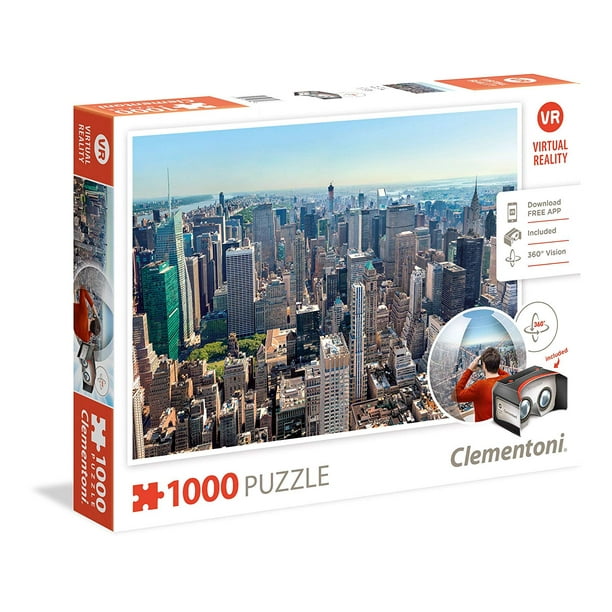 New York Ny 1000 Piece Jigsaw Puzzle With Virtual Reality Made By Clementoni Walmart Com Walmart Com