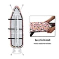 thumbnail image 5 of HELLHERO One-Piece Cover Polyester Iron Padding Cover with Lightweight Household Stretch Fit Adjustable Straps Ironing Board Cover, Pink Snowman Christmas Parade, 5 of 6