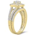 thumbnail image 2 of Dazzlingrock Collection 1.00 Carat (ctw) 10K Round Diamond Split Shank Halo Engagement Ring Set 1 CT, Yellow Gold, Size 5, 2 of 4