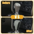 thumbnail image 4 of Unique Bargains 1 Pc Car Shift Knob Cover -  Automatic Car Knob Gear Sticky Protector Decorative - Faux Leather Gray, 4 of 7