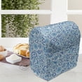 thumbnail image 4 of Paisley Lounger Chair Bag, Moroccan Old Fashioned Ottoman Mosaic Flowers Leaves and Shabby, High Capacity Storage with Handle Container, Lounger Size, Violet Blue White, by Ambesonne, 4 of 5