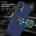 thumbnail image 2 of for Samsung Galaxy A32 5G Case, 360° Rotatable Ring Holder Kickstand Dual Layer Military-Grade Drop Tested Protection Support Car Holder Mount Magnetic Absorbing Bumper Phone Case, Blue, 2 of 7