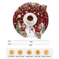 thumbnail image 6 of 15 Inch Round Placemats Set of 4, Red Plaid Christmas Non Slip Heat Insulation PP Table Mats, Snowman Xmas Tree Ball Snowflake Winter Washable Place Mats for Kitchen Dining Party Table Decor, 6 of 7