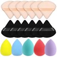 thumbnail image 1 of Dicasser 17 Pieces Pure Cotton Powder Soft Face Triangle Wedge Makeup Puffs for Loose Powder Mineral Powder Body Powder Cotton Velvet Makeup Sponge, 1 of 10