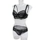 thumbnail image 4 of Ropa interior de encaje de mujer sujetador de encaje para mujer bragas ultrafinas ahuecadas hacia fuera conjunto de ropa interior transpirable encantador y atractivo negro 80B ANGGREK Otros, 4 of 8