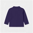thumbnail image 4 of Toddler Kids Collared Long Sleeve Cotton Polo Shirts Boys Girls Basic Daily Wear School Uniform Shirts 2026,2Y,Navy, 4 of 4
