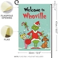 thumbnail image 2 of Christmas Garden Flag, Welcome to Whoville Garden Flag 12 x 18 Inch, Christmas Winter Outside Holiday Decor Yard Flag Seasonal Farmhouse Outdoor Decoration, 2 of 6