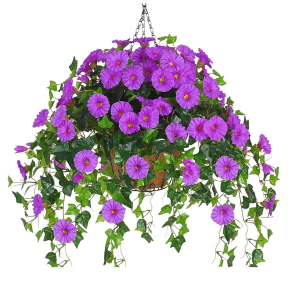 DVKOVI Artificial Fake Hanging Flowers Plants Spring Outdoor Decoration Faux Flower for Garden Yard Home Porch