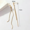 thumbnail image 6 of SmartBy 1 Pair Women Hanging Earrings Long Linear Tassel Alloy Electroplated Ear Jewelry Lady Prom Cocktail Party Dangle Earrings, 6 of 7
