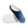 thumbnail image 3 of KLL Galactic Dog Swirls Art Pattern Adult Unisex Cozy Slippers,Fuzzy Slip-on Slippers TPR Sole Slippers Comfort Plush Home Footwear for Indoor & Outdoor-8, 3 of 7
