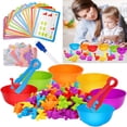 thumbnail image 1 of 102 Pcs Counting Dinosaurs Toys for Kids Matching Game with Sorting Bowls Color Classification Early Educational Fine Motor Skills Toys, 1 of 6