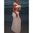 thumbnail image 3 of Women’s Two-Piece White Lace Dress Set  Elegant Summer Outfit for Home Office or Casual Wear, 3 of 6