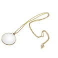 thumbnail image 1 of 5X Magnifier Monocle Lens Necklace Magnifying Glass Loupe (Gold), 1 of 5