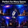 thumbnail image 7 of HD Smart Dynamic 5D Holographic Night Light Projector, 360° USB Powered Galaxy Ocean Projector with 12 Films, 7 of 7