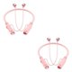 thumbnail image 2 of sweethay Auricular inalámbrico para viajes al aire libre Auriculares compatibles con Bluetooth Rosa Rosa 2piezas, 2 of 5