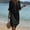 Black, variant on Sheath Midi Dresses for Women Elbow-Length Summer Tunic Classy Dresses for Women Vacation Solid Color Ruffles