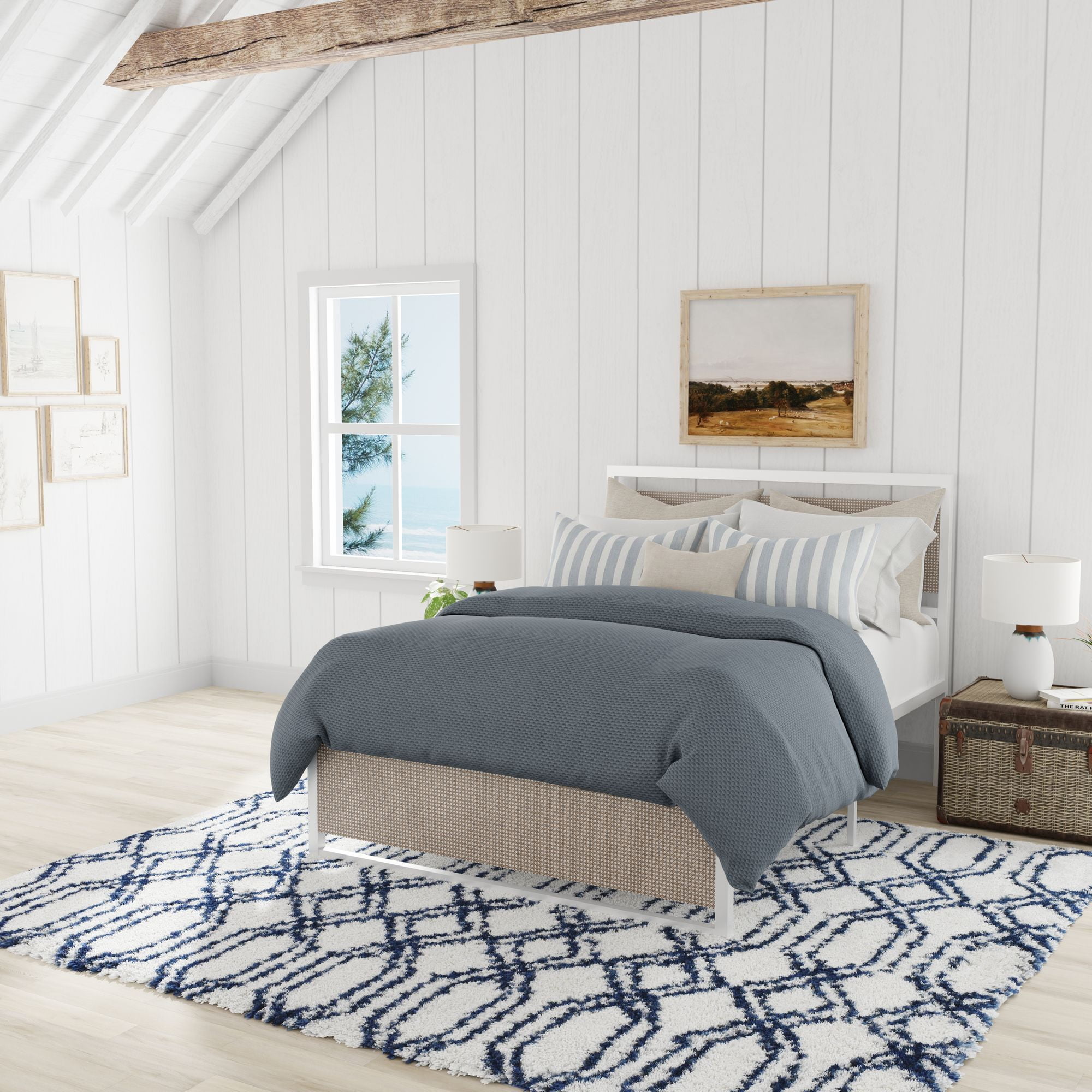Mason Brooks Indigo Shag CG25A Transitional Geometric 2'6" X 8' Area Rug