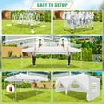thumbnail image 6 of HOTEEL 10x20 Ez Up Pop Up Canopy Tent, Party Tents with One Push Central Button & Air Vent, Instant Canopy Tent with Sidewalls for Commercial, Event, Backyard, White, 6 of 7