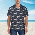 thumbnail image 2 of Fotbe Ski Goggles Vintage Print Hawaiian Shirt for Men Unisex Summer Beach Casual Short Sleeve Cotton Linen Button Down Shirts-3X-Large, 2 of 5