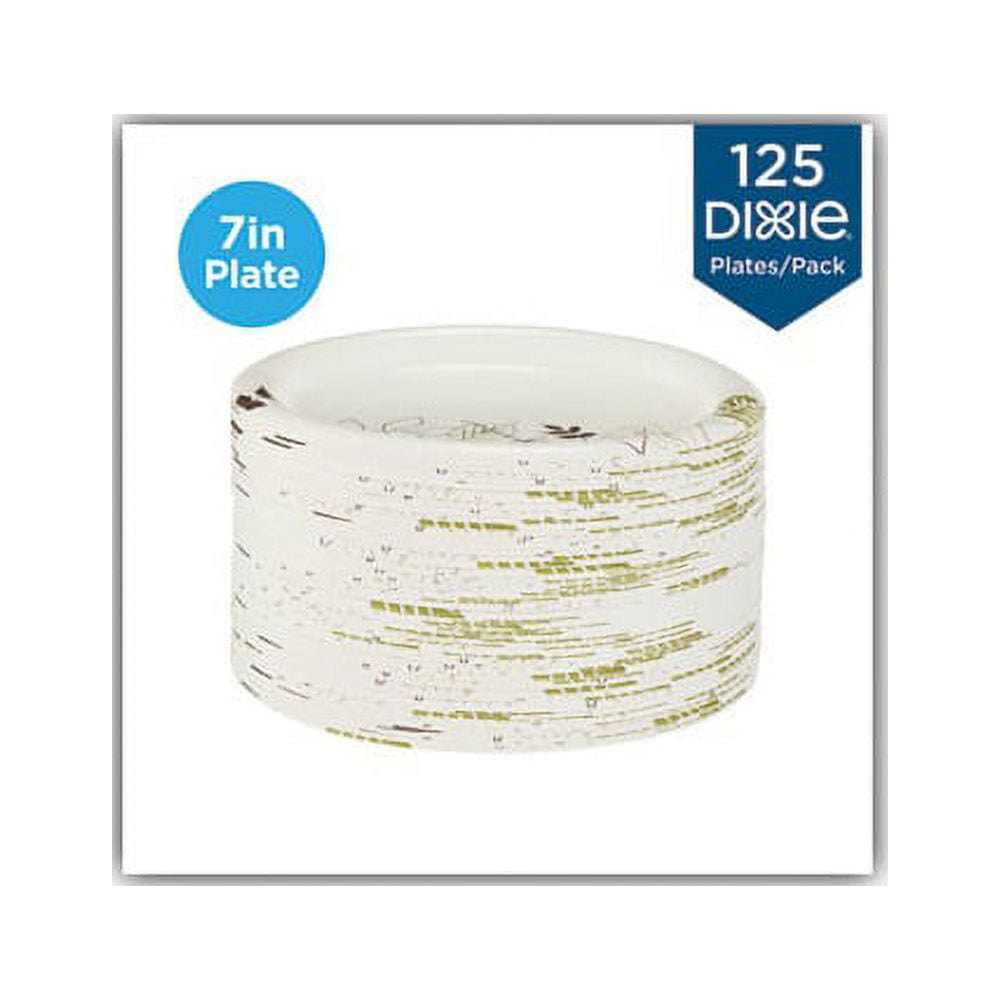 Pathways Soak-Proof Shield Mediumweight Paper Plates 6 7/8", Grn/Burg, 125/Pk
