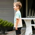 thumbnail image 5 of Bainana Independence Day Outfit Set For Toddler Boys Cartoon Print Short Sleeve Crew Neck Tops And Shorts Set Comfortable Handsome Little Boys Festival Party Playwear Size 5-6 Years, 5 of 7