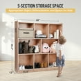 thumbnail image 4 of Yesurprise 8-Section Classroom Storage Locker 8 Cubbies for Classrooms Daycare Cubby with 4 casters 2 Storage Boxes for Home, 4 of 6