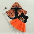 thumbnail image 3 of 2Pcs Toddler Baby Girl Halloween Outfits Pumpkin Print Hoodie Cloak+Sleeveless Tutu Dress Halloween Clothes, 3 of 7