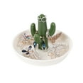 thumbnail image 3 of Ceramic Ring Tray Jewelry Holder And Trinket Dish, Cactus, 3 of 8