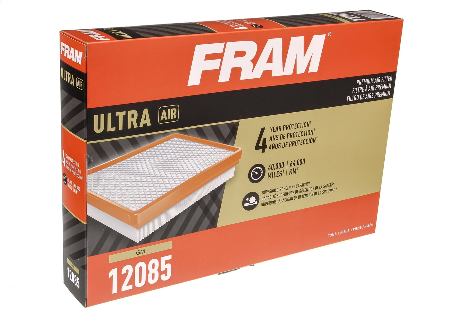 FRAM Ultra Air 12085, Premium Engine Air Filter, Replacement Filter for Select Buick and Chevrolet Vehicles Fits select: 2016-2023 CHEVROLET MALIBU, 2018-2019 BUICK LACROSSE