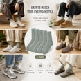 thumbnail image 6 of 5 Pairs Men's Wool Loop Socks, Winter Warm Thick Socks, Men's Outdoor Home Casual Socks fits all sizes 8-12, 6 of 9