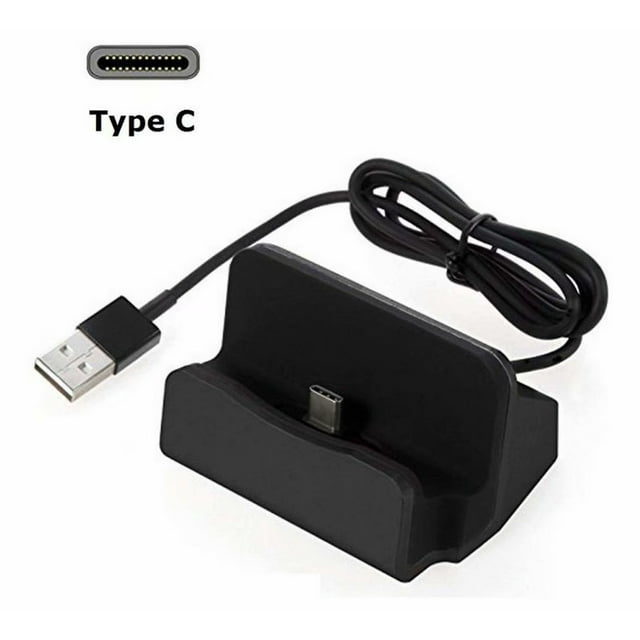 Station de Charge Type C Station d'Accueil de Bureau Compatible avec Samsung Note 8/S8/S8 Plus, Google Pixel/Pixel TG, LG G6/G5, Lumia 950 TG/950 et Plus d'Appareils Type C