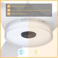thumbnail image 2 of White Ceiling Fan with Remote Control & Dimmable LED Light, 52" 3 Blades, 2 of 7