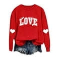 thumbnail image 2 of Goodtrade8 Womens Long Sleeved Sweatshirts Pullover Gifts for Wife Shirts Crewneck Graphic Cute Love Heart Tops for Women Valentines, 2 of 5