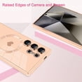 thumbnail image 3 of Magnetic Case for Samsung Galaxy S24 Ultra [Compatible with MagSafe] Heart Design Soft TPU Electroplated Cover Anti-Scratch Shockproof Case for Galaxy S24 Ultra 6.8 Inch - Pink, 3 of 14