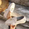 thumbnail image 2 of Women’s Summer Loafers Slip On Low Top Slip-On Comfortable Lazy Casual Fashion Flat Shoes Beige 6, 2 of 9