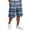 29# Blue, variant on Men's Y2K Vintage Plaid Lounge Shorts Loose Fit Elastic Drawstring Waist Lightweight Summer Bermuda Casual Pants Black 3XL
