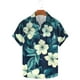 thumbnail image 2 of Camisas de Manga Larga para Hombres Moda Casual Floral Estampado Hawaiano Solapa Botón Superior, Ligero para Primavera Verano, 2 of 9