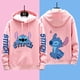 thumbnail image 3 of Disney-sudaderas con capucha para hombre y mujer, chaquetas y ropa informales, diferentes trajes de pareja, Stitch, 3 of 3