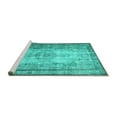thumbnail image 2 of Ahgly Company Machine Washable Indoor Round Persian Turquoise Blue Traditional Area Rugs, 3' Round, 2 of 4