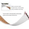 thumbnail image 2 of KOMI Bands Compatible with Apple Watch Band 38mm 40mm 41mm or 42/44/45/49mm, Genuine Leather Replacement Wristband Strap for iWatch Ultra SE Series 9 8 7 6 5 4 3 2 1 Women Men(White+Rose Gold), 2 of 8