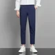thumbnail image 4 of Pantalones de verano drapeados recortados para hombre, pantalones de traje negros para hombre, pantalones fluidos 2024, ropa de primavera de tela barata, ropa de diseñador para el trabajo, 4 of 5