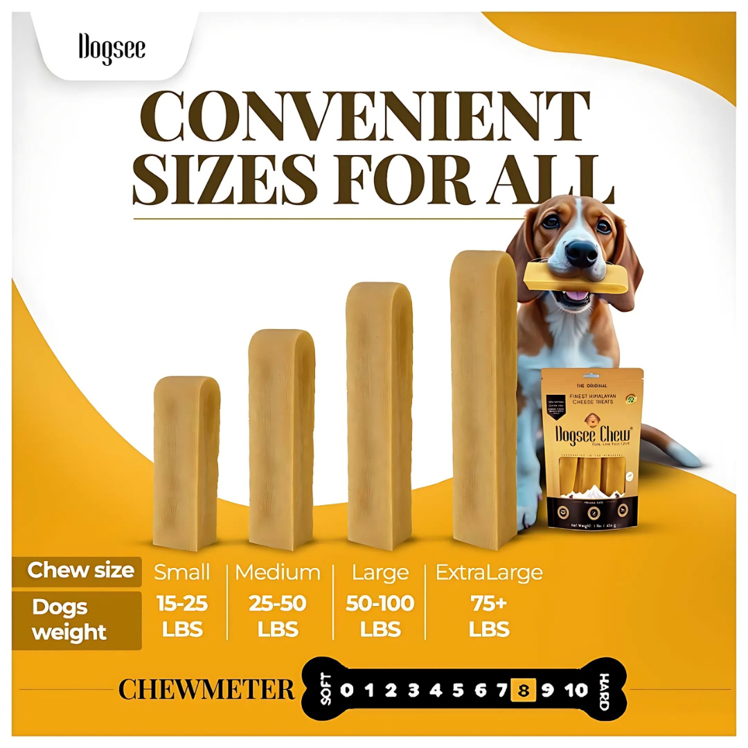 Dogsee Himalayan Yak Chews for Dogs, Medium, 6 Bars photo 3