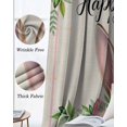 thumbnail image 3 of Easter Kitchen Curtains Spring Farmhouse Vintage Bunny Flower Leaf Beige Cafe Short Curtains for Bathroom Blackout Window Curtain Small Window Treatment Drapes for Bedroom Living Room 27.5"x39"x2, 3 of 9