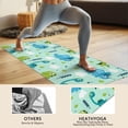 thumbnail image 4 of LightGreen Cartoon Dinosaurs Trees Pattern Hot Yoga Mat Towel Non Slip for Hot Yoga - Quick-Drying Yoga Mat Cover with 4 Corner Pockets with Travel Bag - Hot Yoga Towel Non Slip 70"x26", 4 of 6