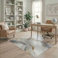 thumbnail image 2 of ODIKA 4'x6' Abstract Marble With Modern Veined Swirls And Minimalist Accents Washable Area Rug None for Home Office, Under Desk, Non-Slip Chair-Friendly, Flatwoven, 2 of 7