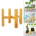 thumbnail image 2 of AMLESO Wooden Flower Pot Holder Stand Four-legged Tray M M, 2 of 8