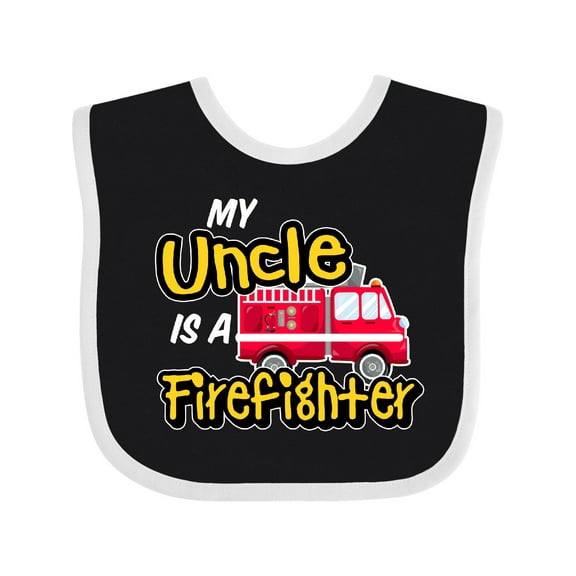 Inktastic My Uncle is a Firefighter with Fire Truck Boys or Girls Baby Bib