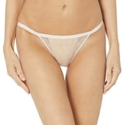 DKNY Women's Monogram Mesh String Bikini Panty X-Large Lotus